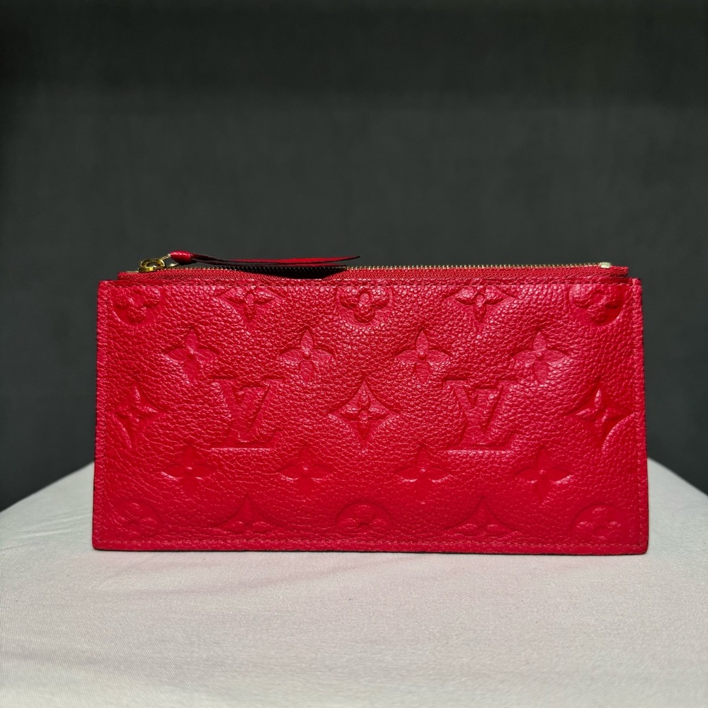 Felicie Pochette Insert Monogram Empreitne Red Leather